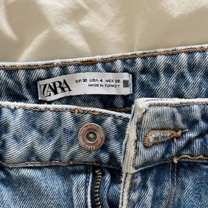 Zara high rise straight leg denim jeans